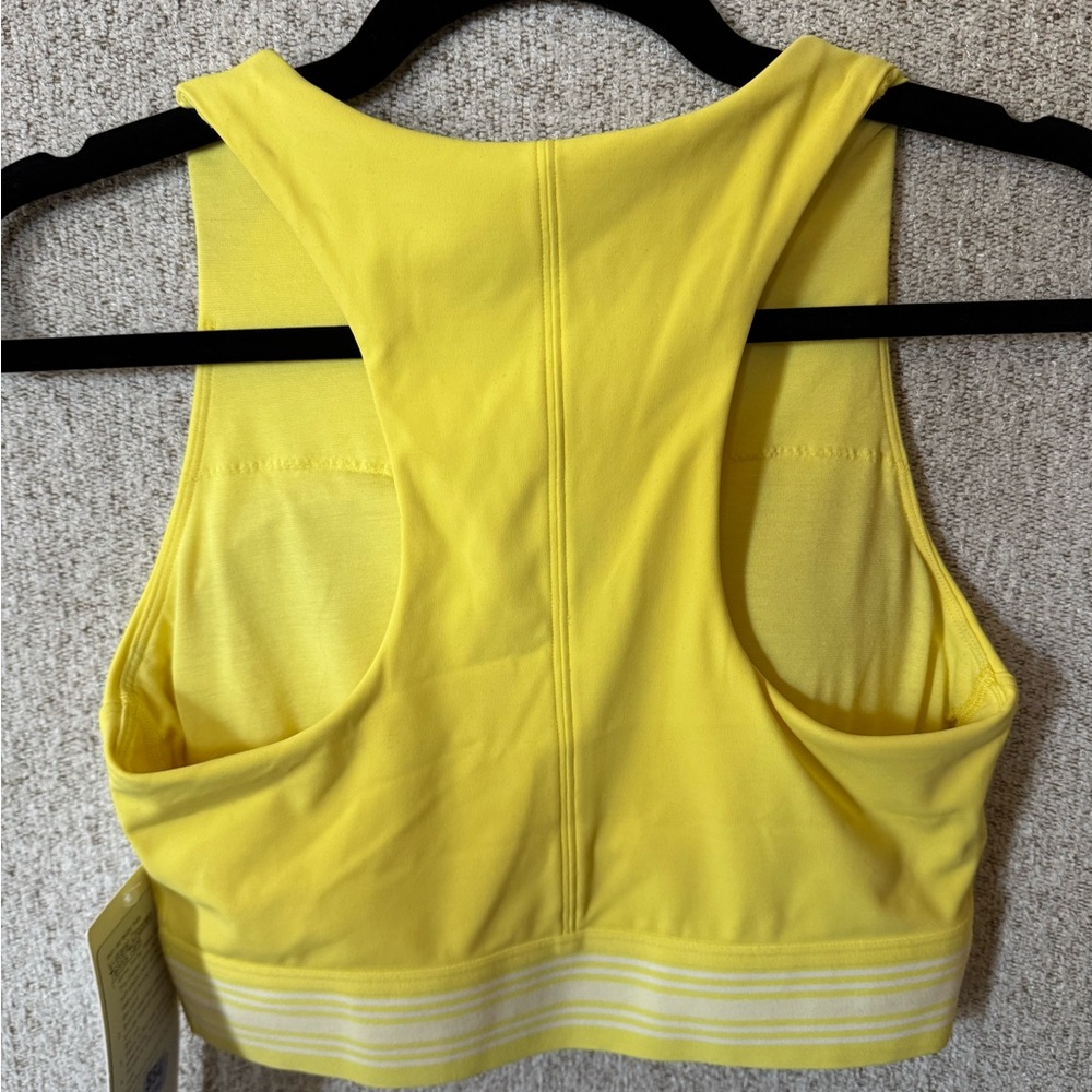 Lululemon Athletica Vibrant Yellow Crop Top size 6, NWT. - Picture 2 of 2